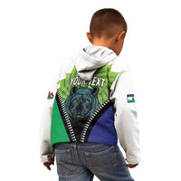 Personalised Lesotho Black Rhinoceros Kid Hoodie With Aloe Polyphylla