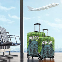 Personalised Lesotho Black Rhinoceros Luggage Cover With Aloe Polyphylla