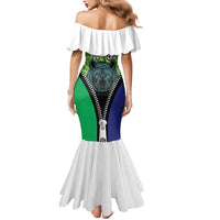 Personalised Lesotho Black Rhinoceros Mermaid Dress With Aloe Polyphylla