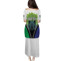 Personalised Lesotho Black Rhinoceros Puletasi With Aloe Polyphylla