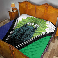 Personalised Lesotho Black Rhinoceros Quilt With Aloe Polyphylla