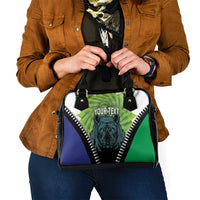 Personalised Lesotho Black Rhinoceros Shoulder Handbag With Aloe Polyphylla