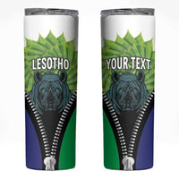 Personalised Lesotho Black Rhinoceros Skinny Tumbler With Aloe Polyphylla