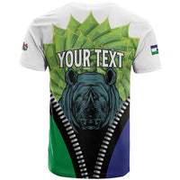 Personalised Lesotho Black Rhinoceros T Shirt With Aloe Polyphylla