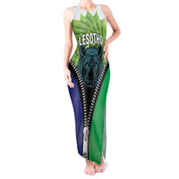 Personalised Lesotho Black Rhinoceros Tank Maxi Dress With Aloe Polyphylla