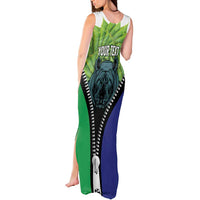 Personalised Lesotho Black Rhinoceros Tank Maxi Dress With Aloe Polyphylla