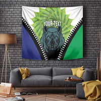 Personalised Lesotho Black Rhinoceros Tapestry With Aloe Polyphylla