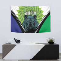 Personalised Lesotho Black Rhinoceros Tapestry With Aloe Polyphylla