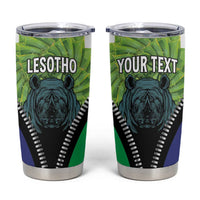Personalised Lesotho Black Rhinoceros Tumbler Cup With Aloe Polyphylla
