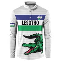 Custom Lesotho Football Button Sweatshirt Likuena For Victory