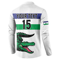 Custom Lesotho Football Button Sweatshirt Likuena For Victory