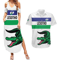 Custom Lesotho Football Couples Matching Summer Maxi Dress and Hawaiian Shirt Likuena For Victory