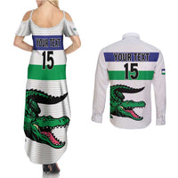 Custom Lesotho Football Couples Matching Summer Maxi Dress and Long Sleeve Button Shirt Likuena For Victory