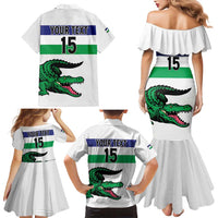 Custom Lesotho Football Family Matching Mermaid Dress and Hawaiian Shirt Likuena For Victory