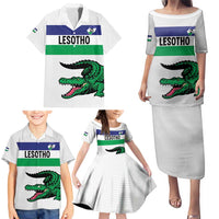 Custom Lesotho Football Family Matching Puletasi and Hawaiian Shirt Likuena For Victory