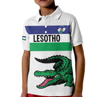 Custom Lesotho Football Kid Polo Shirt Likuena For Victory