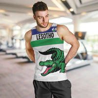 Custom Lesotho Football Men Tank Top Likuena For Victory