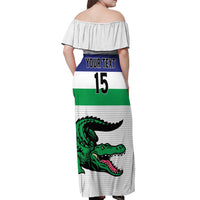 Custom Lesotho Football Off Shoulder Maxi Dress Likuena For Victory