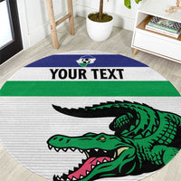 Custom Lesotho Football Round Carpet Likuena For Victory