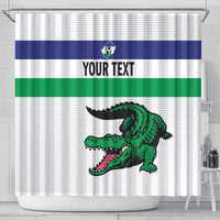 Custom Lesotho Football Shower Curtain Likuena For Victory