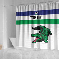Custom Lesotho Football Shower Curtain Likuena For Victory