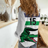 Custom Lesotho Football Women Casual Shirt Likuena For Victory
