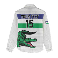 Custom Lesotho Football Women Casual Shirt Likuena For Victory