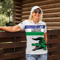 Custom Lesotho Football Women Polo Shirt Likuena For Victory
