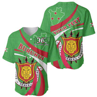 Personalized Burundi Independence Day Baseball Jersey Coat Of Arms With Map