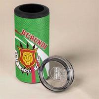 Personalized Burundi Independence Day 4 in 1 Can Cooler Tumbler Coat Of Arms With Map