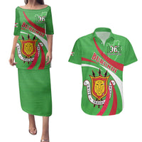 Personalized Burundi Independence Day Couples Matching Puletasi and Hawaiian Shirt Coat Of Arms With Map