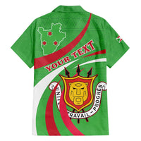 Personalized Burundi Independence Day Family Matching Long Sleeve Bodycon Dress and Hawaiian Shirt Coat Of Arms With Map