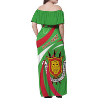 Personalized Burundi Independence Day Family Matching Off Shoulder Maxi Dress and Hawaiian Shirt Coat Of Arms With Map
