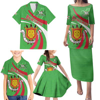 Personalized Burundi Independence Day Family Matching Puletasi and Hawaiian Shirt Coat Of Arms With Map