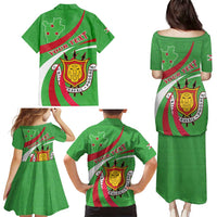 Personalized Burundi Independence Day Family Matching Puletasi and Hawaiian Shirt Coat Of Arms With Map
