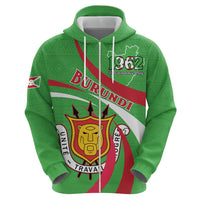 Personalized Burundi Independence Day Hoodie Coat Of Arms With Map
