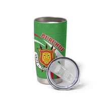 Personalized Burundi Independence Day Tumbler Cup Coat Of Arms With Map