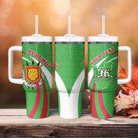 Personalized Burundi Independence Day Tumbler With Handle Coat Of Arms With Map