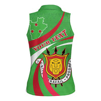 Personalized Burundi Independence Day Women Sleeveless Polo Shirt Coat Of Arms With Map