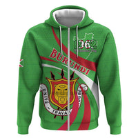 Personalized Burundi Independence Day Zip Hoodie Coat Of Arms With Map