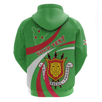 Personalized Burundi Independence Day Zip Hoodie Coat Of Arms With Map