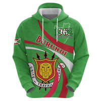Personalized Burundi Independence Day Zip Hoodie Coat Of Arms With Map