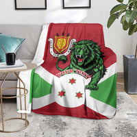 Personalized Burundi Blanket Lion and Coat Of Arms - Flag Style