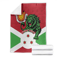 Personalized Burundi Blanket Lion and Coat Of Arms - Flag Style