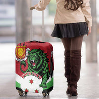Personalized Burundi Luggage Cover Lion and Coat Of Arms - Flag Style