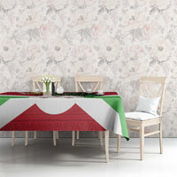 Personalized Burundi Tablecloth Lion and Coat Of Arms - Flag Style