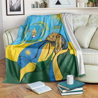 Personalized Rwanda Independence Day Blanket Coat Of Arms Imigongo Pattern