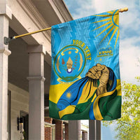 Personalized Rwanda Independence Day Garden Flag Coat Of Arms Imigongo Pattern
