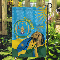 Personalized Rwanda Independence Day Garden Flag Coat Of Arms Imigongo Pattern