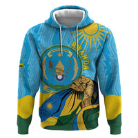 Personalized Rwanda Independence Day Hoodie Coat Of Arms Imigongo Pattern
